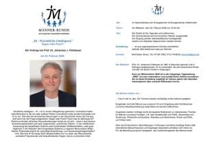 Mehr über den Artikel erfahren Männerrunde 25.02.2026, KI-Segen oder Fluch