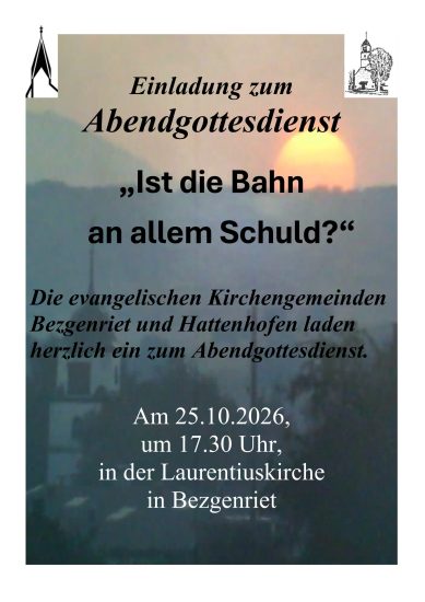 Abendgottesdienst 2026 Plakat